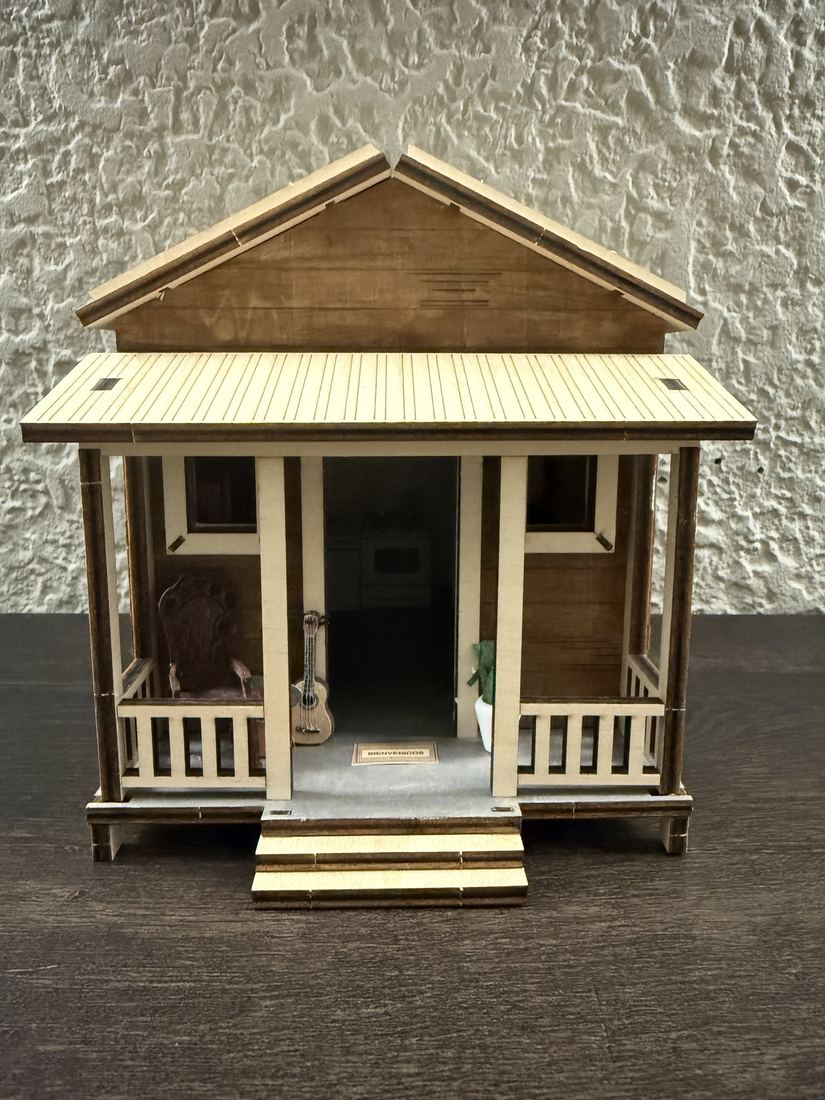 The finished casita in daylight, front view